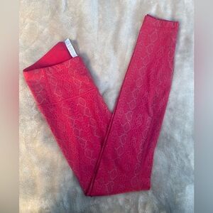 CRZ red Snake Print Leggings size M 8/10